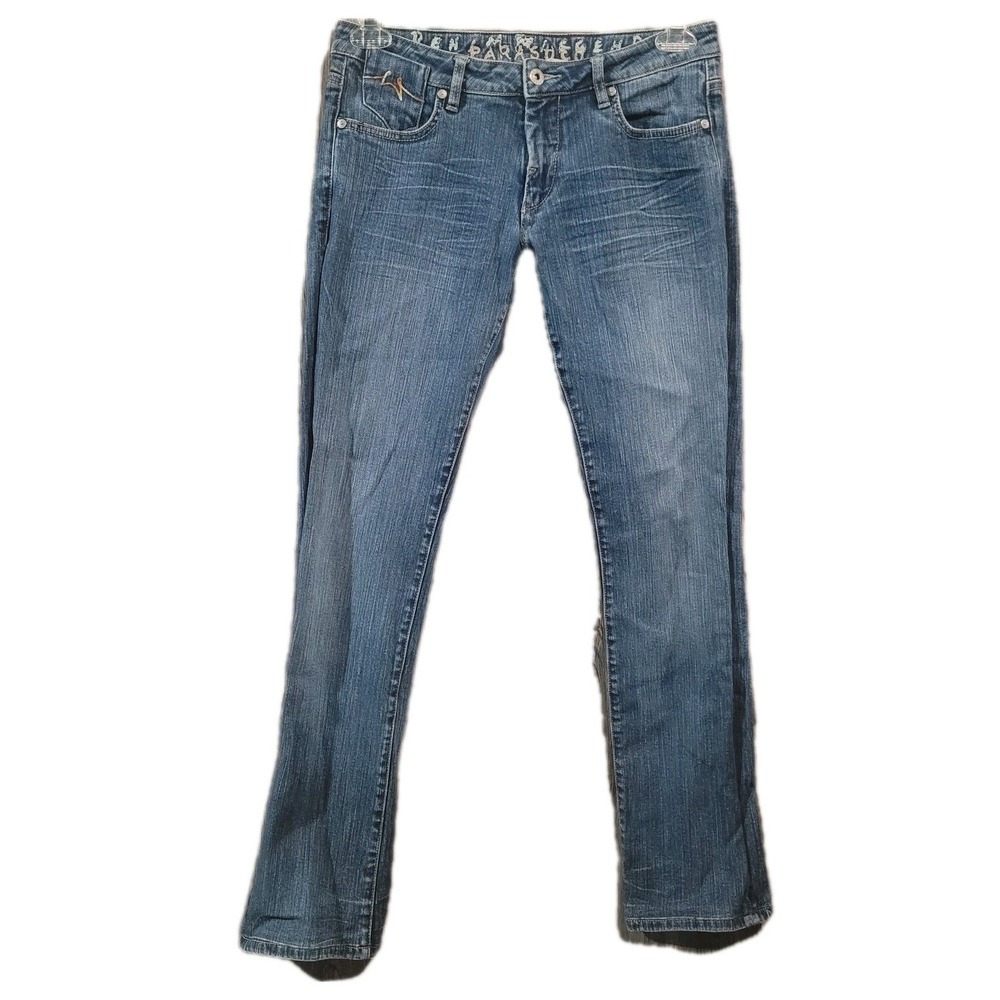 Parasuco Denim Legend Slim Straight Jeans Women's 31 x 31 Low Rise Whiskered